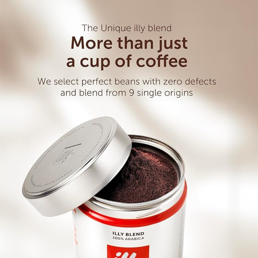 Illy (Italy) Medium roast 100% arabica coffee 250gms