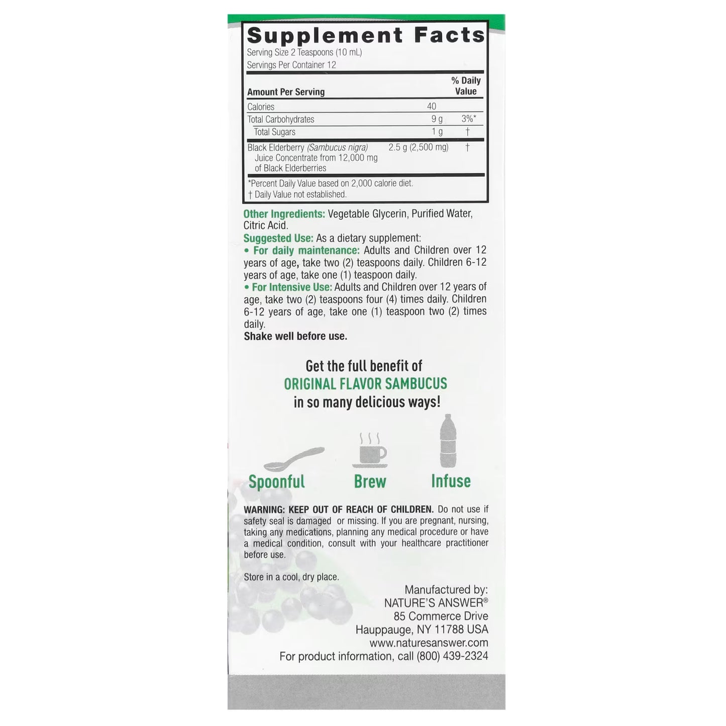 Natures Answer - Black Elderberry Extract